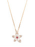 collar Tiaré en oro rosa de 18kt con diamantes